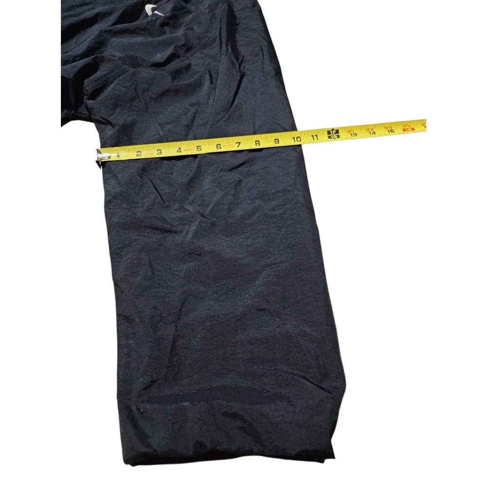 Nike Vintage Windbreaker Jacket Black Zip Hooded Back Swoosh Logo 90s Large‎